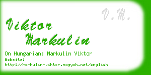 viktor markulin business card